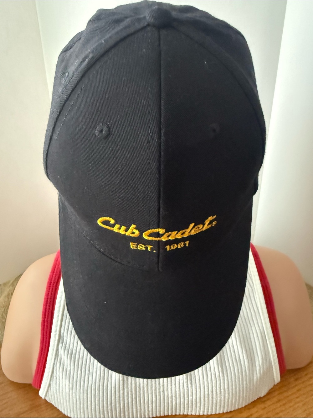 Black Cap with Yellow Logo - Men’s Adjustable Hat